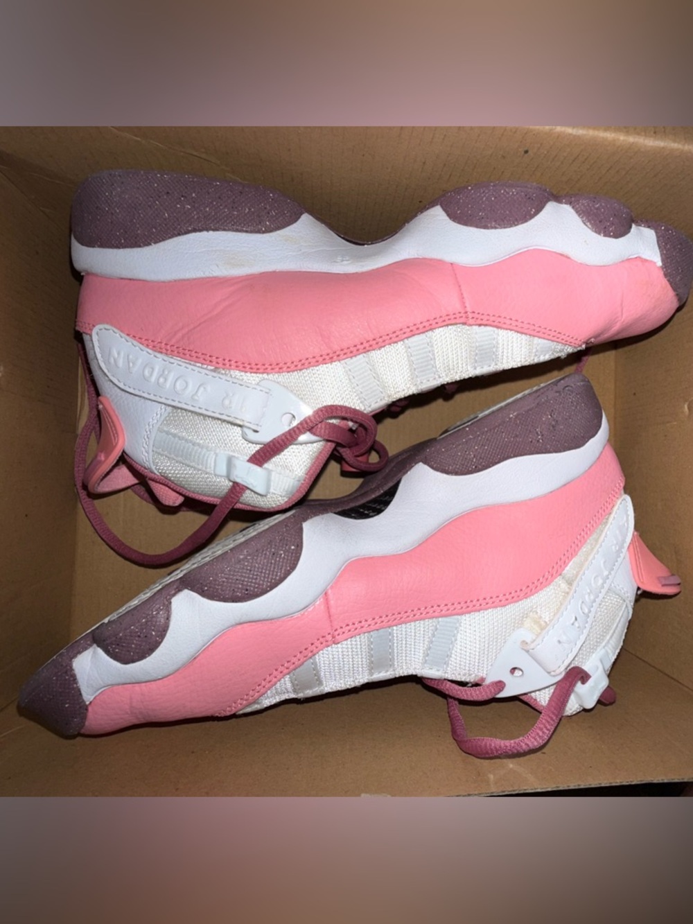Nike Air Jordan 6 Rings GS Coral Chalk Desert Berry White Size 5Y Girls w/box - Picture 13 of 16